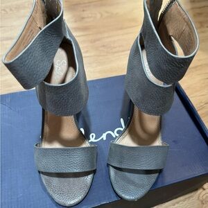 Slate splendid gladiator open toe pump